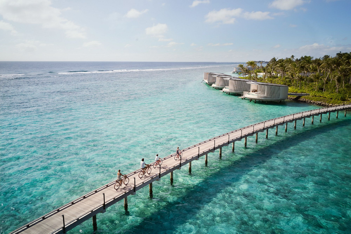 The Ritz-Carlton Maldives, Fari Islands, integrates sustainability into the design, operations and guest experience at the hotel – from using sustainably sourced building materials, to installing solar panels and introducing the Jean-Michel Cousteau’s Ambassadors of the Environment Program to educate guests on how to protect the delicate ecosystem of the Maldives.
